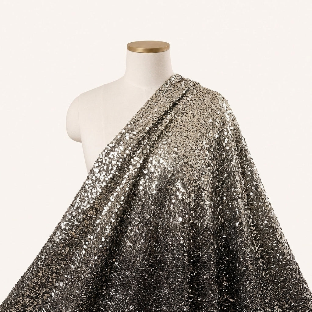 Violet Embroidery Net Fabric Draped as a saree
