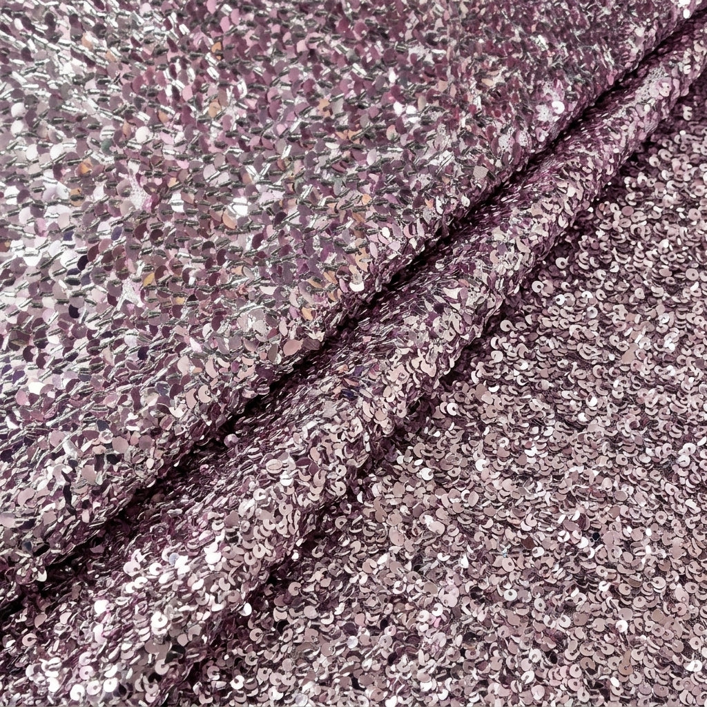 Folded Pink Embroidery Net Fabric