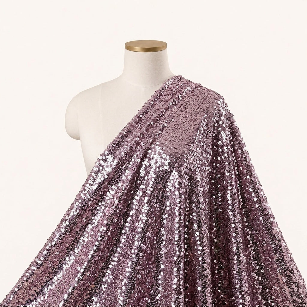 Pink Embroidery Net Fabric Draped as a saree