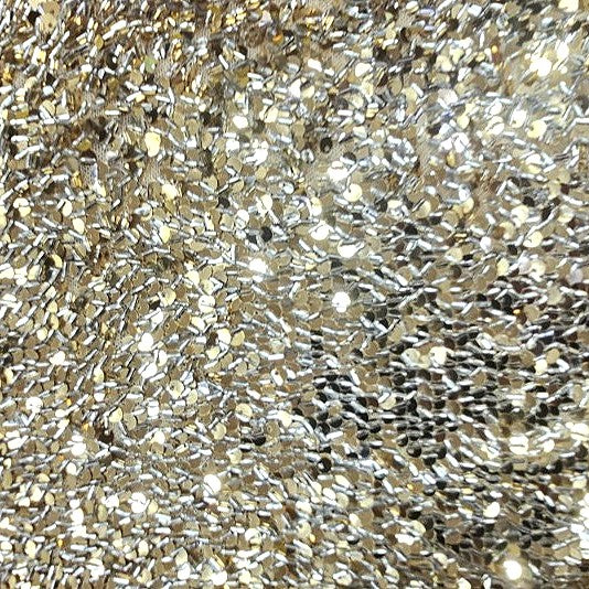 Gold Embroidery Net Fabric, laid flat