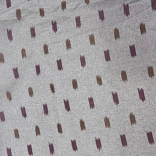 Green Ikat Cotton Fabric, laid flat