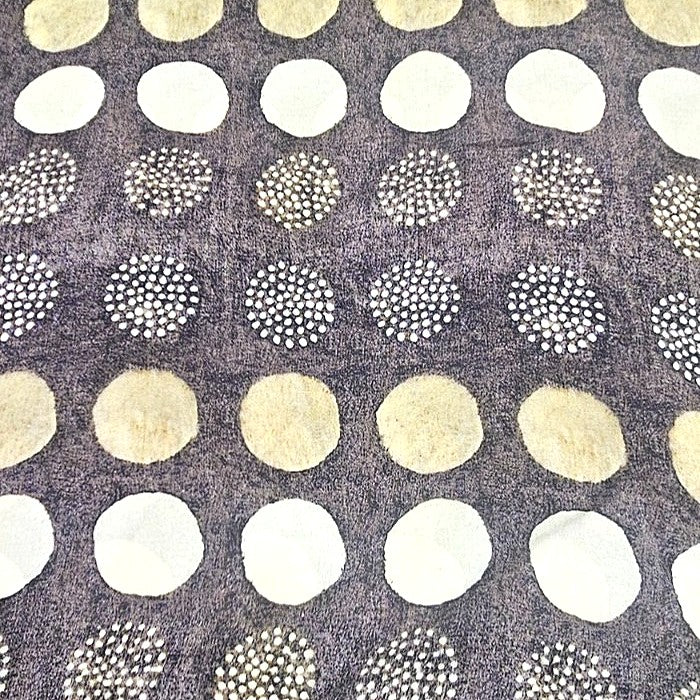 Grey Printed Viscose Georgette Fabric, laid flat