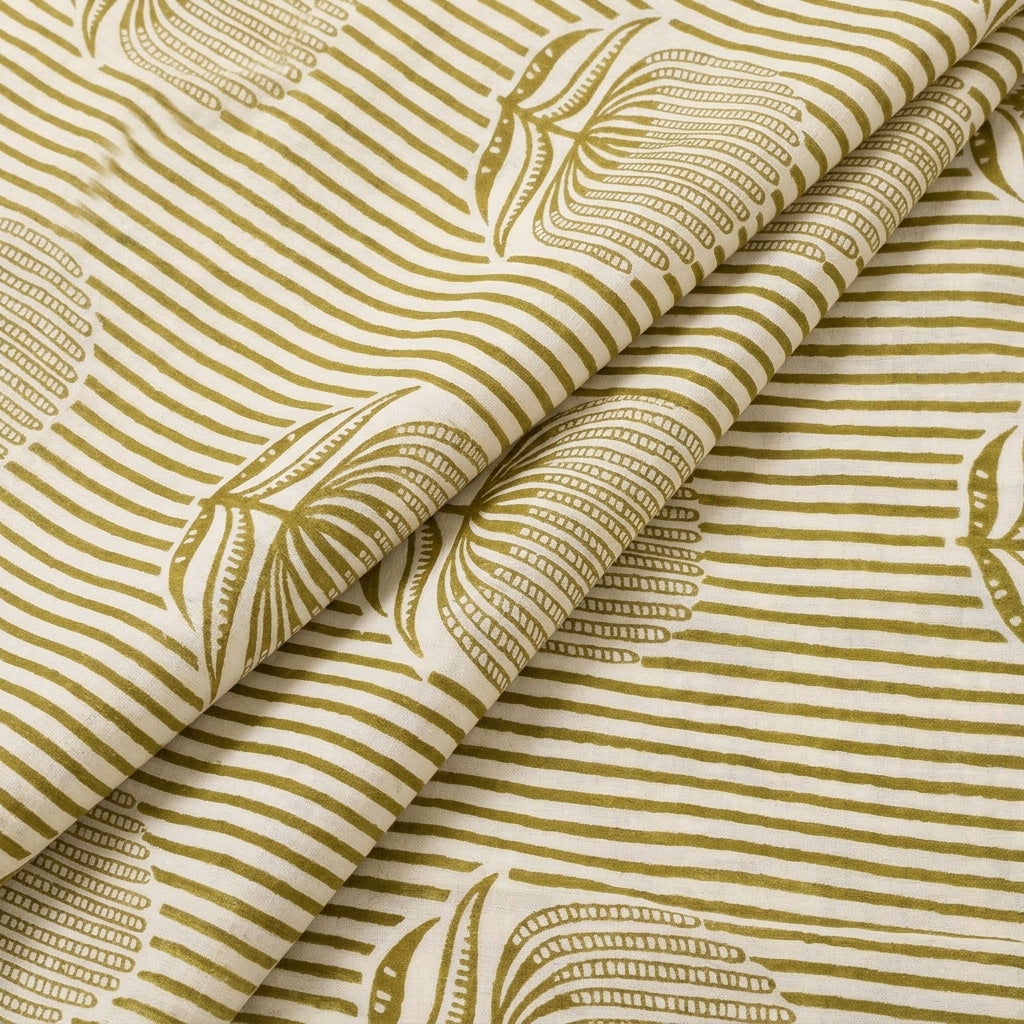 Folded Striped Cotton Fabric