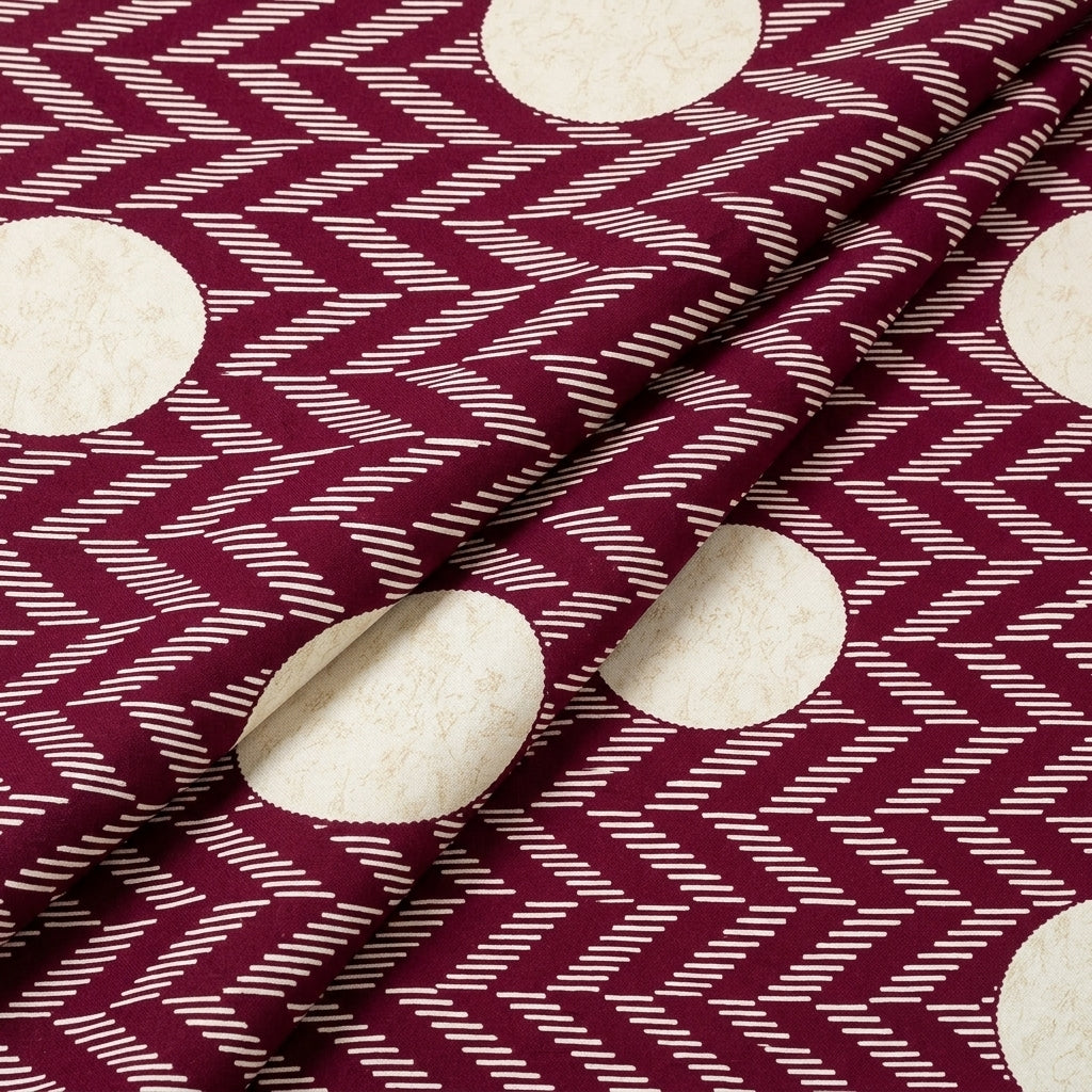 Folded Pink Abstract Rayon Fabric
