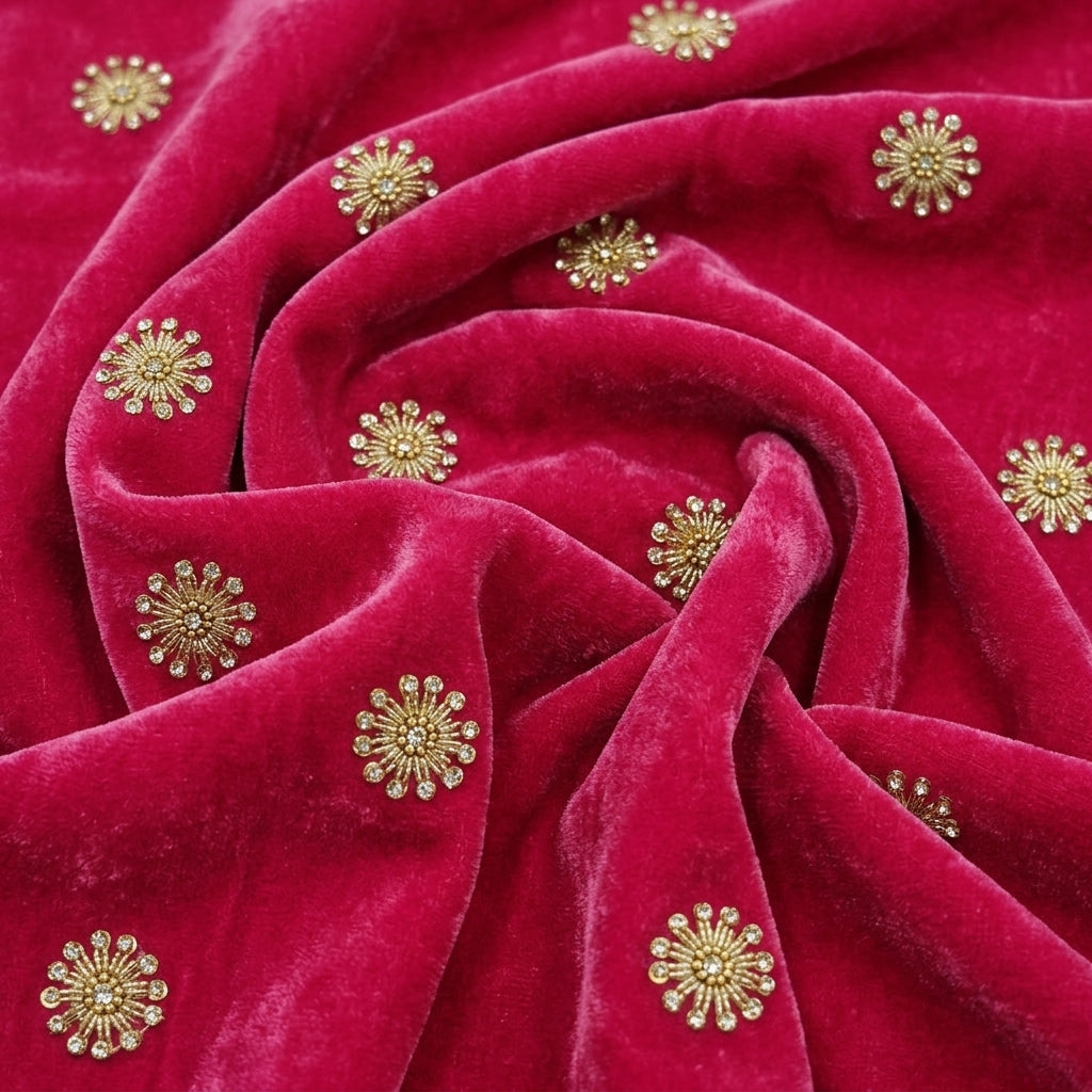 Swirled BUTTA PINK BUTTA VELVET Fabric