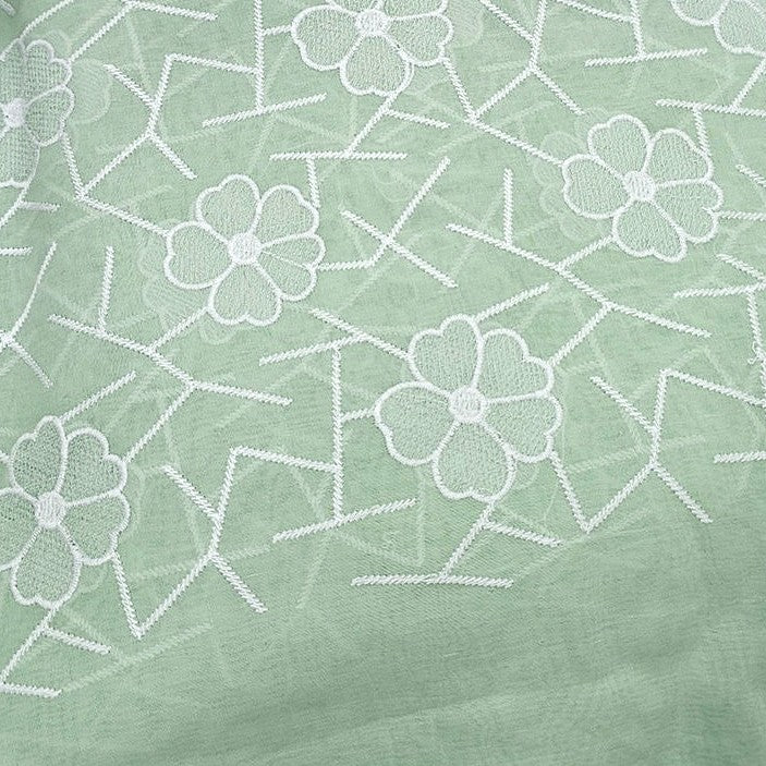 Embroidery Cotton Fabric - EC8099 - Flat fabric