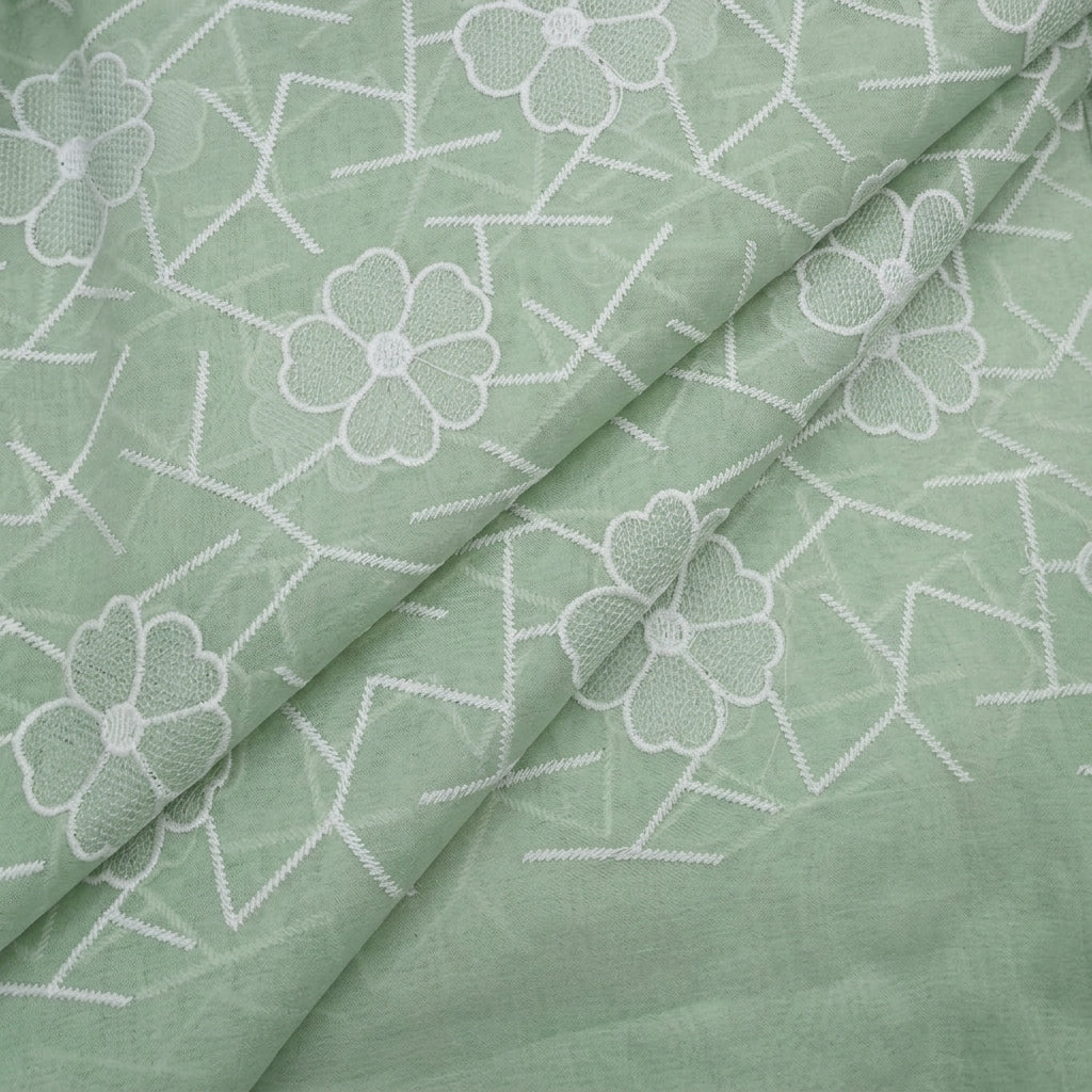 Embroidery Cotton Fabric - EC8099 - folds