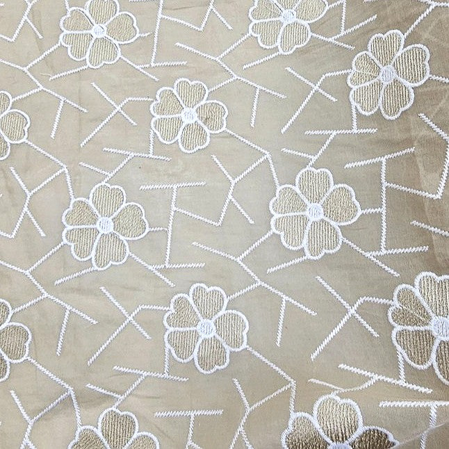 Embroidery Cotton Fabric - EC8101 - Flat fabric