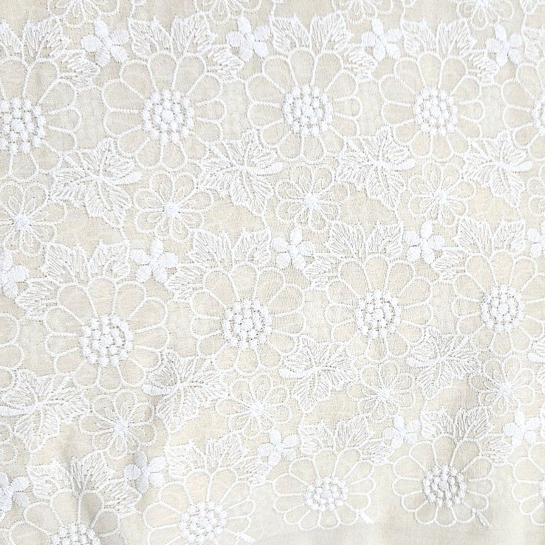 Embroidery Cotton Fabric - EC8135 - Flat fabric