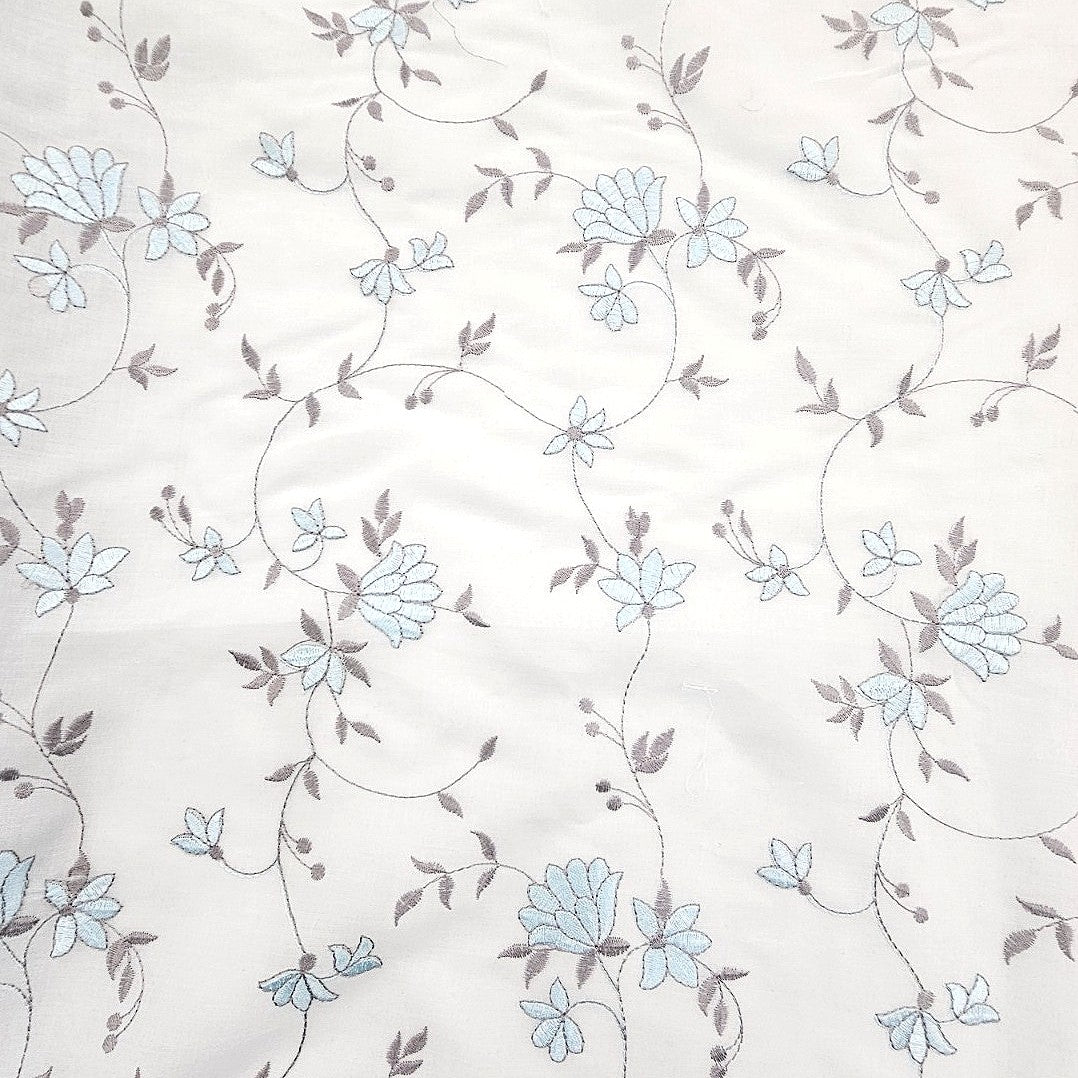 Embroidery Cotton Fabric - EC8677 - Flat fabric