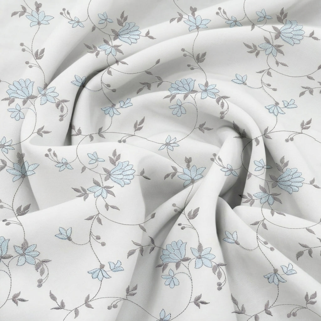 Embroidery Cotton Fabric - EC8677 - Swirl