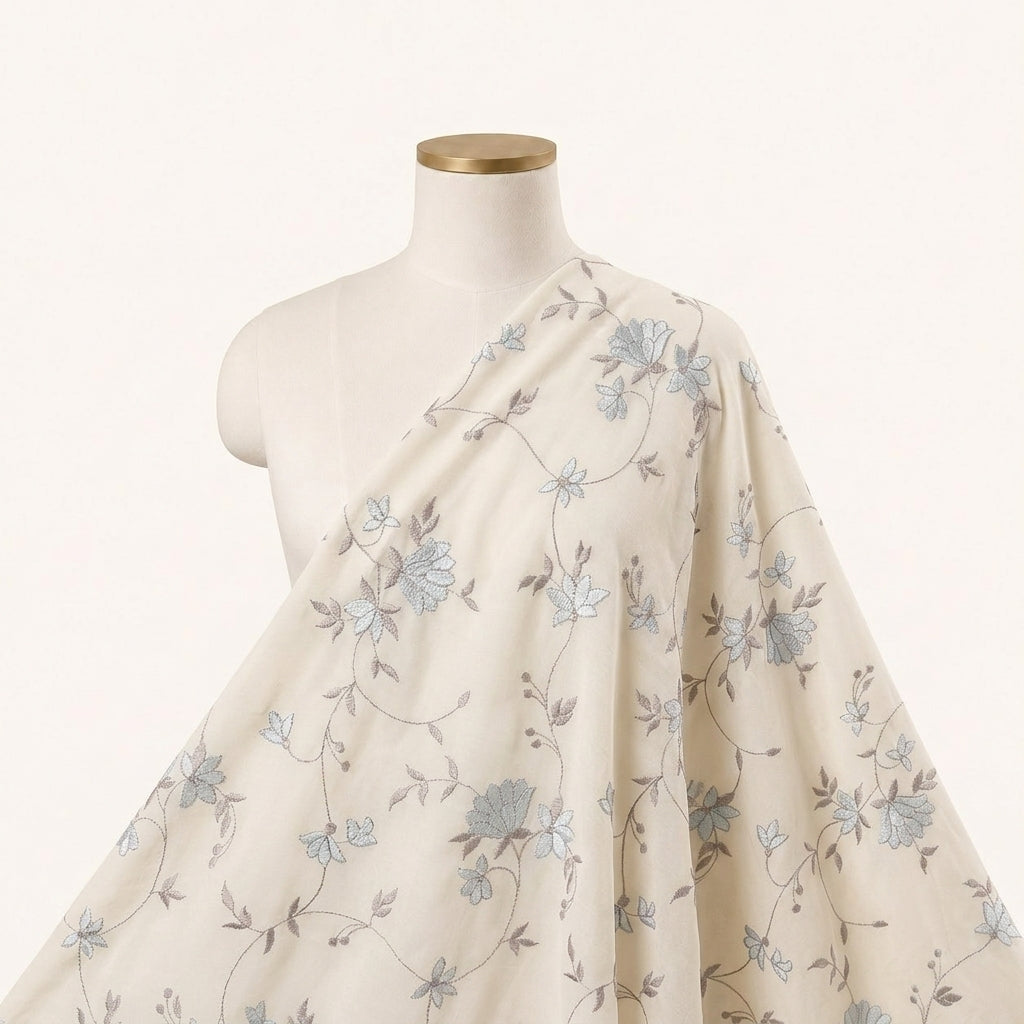 Embroidery Cotton Fabric - EC8677 - saree_drape