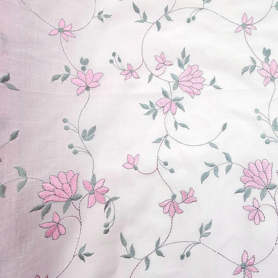 Embroidery Cotton Fabric - EC8680 - Flat fabric