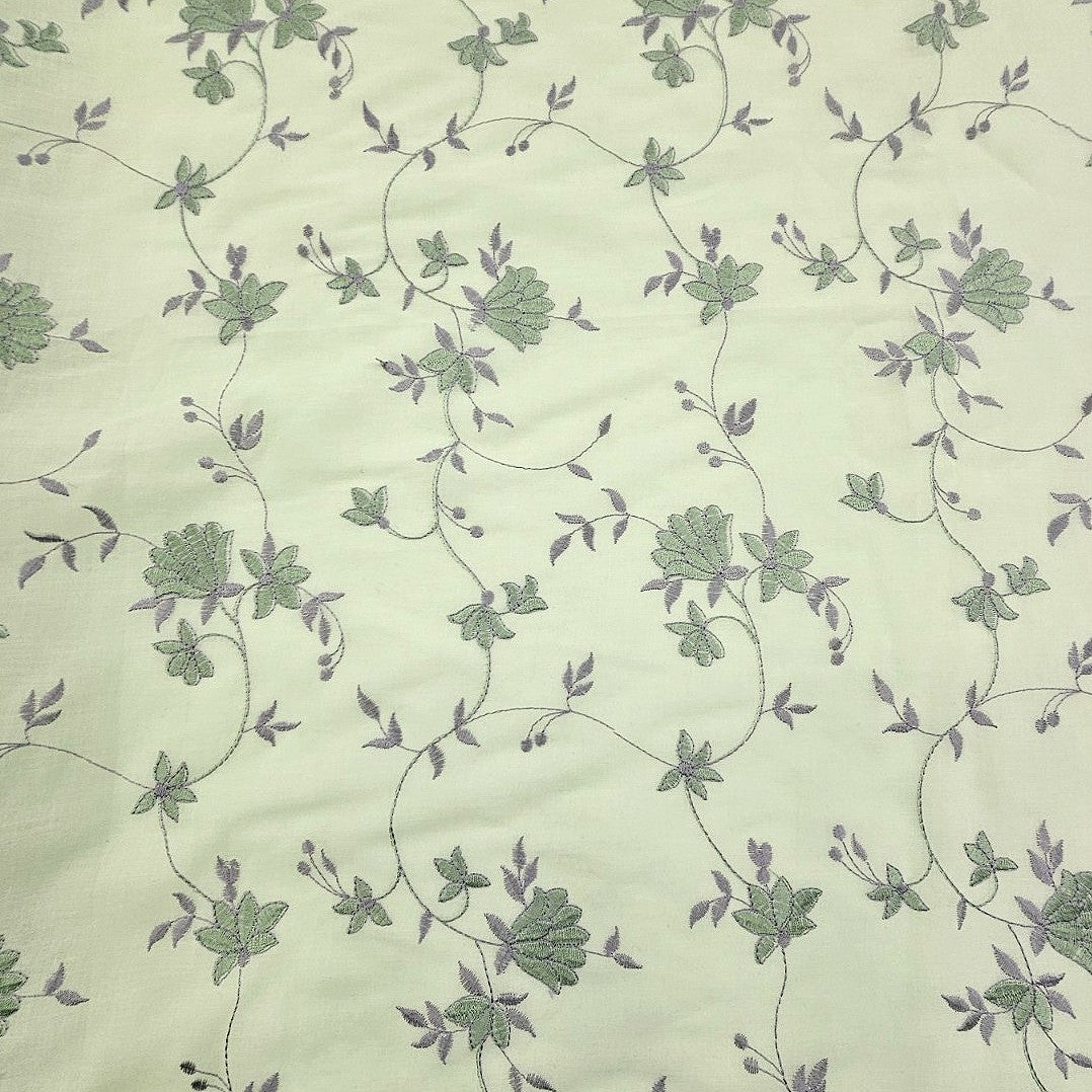 Embroidery Cotton Fabric - EC8681 - Flat fabric