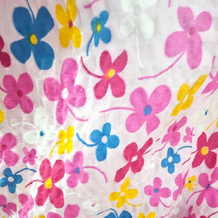 Baby Pink Crushed Cotton Fabric - EC8708 - EC8708 - Flat fabric
