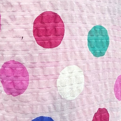 Baby Pink Crushed Cotton Fabric - EC8709 - EC8709 - Flat fabric