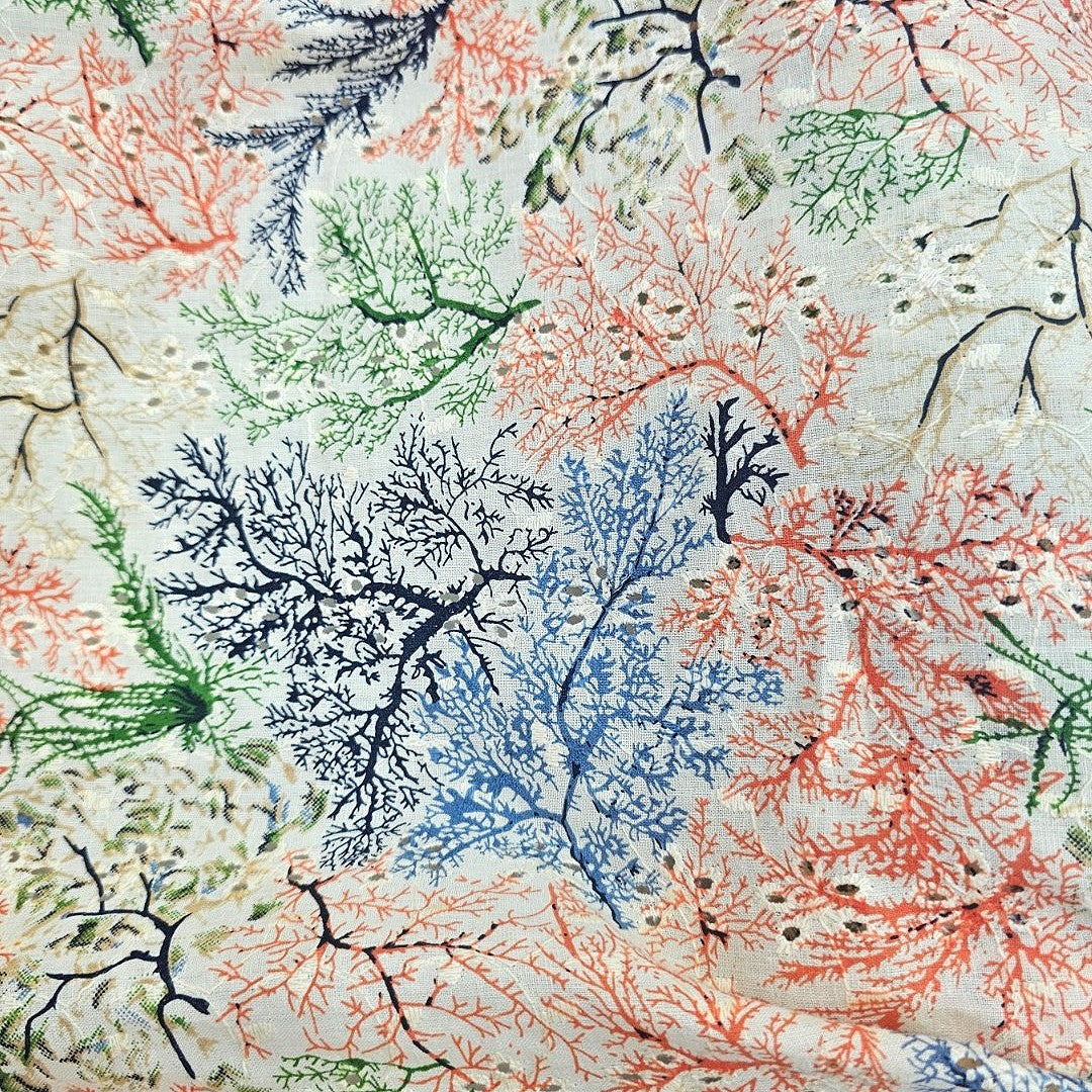 Hakoba Cotton Fabric - EC9282 - Flat fabric