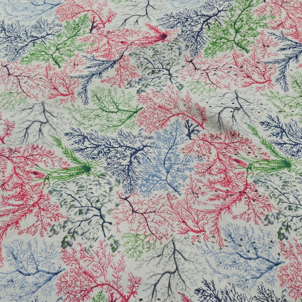 Swirled Hakoba Off White Hakoba Cotton Fabric