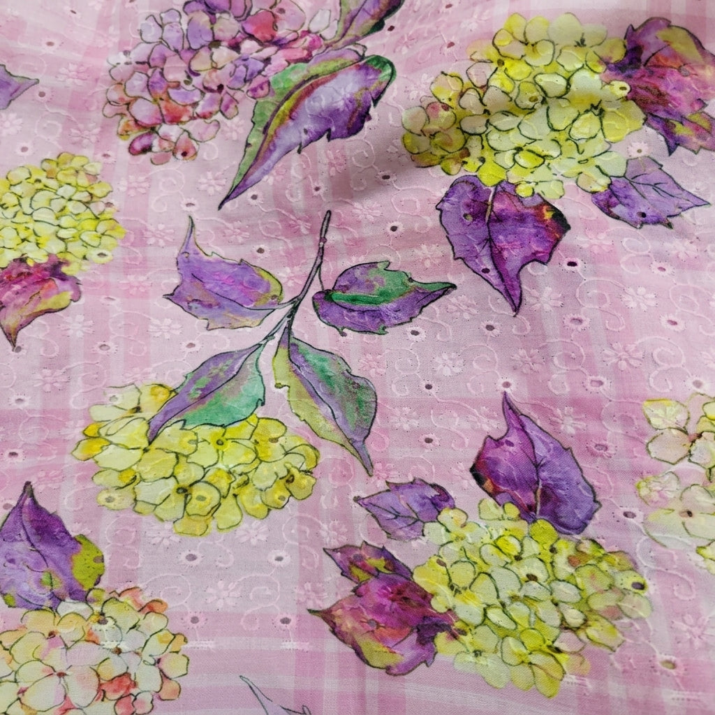Swirled Hakoba Pink Hakoba Cotton Fabric