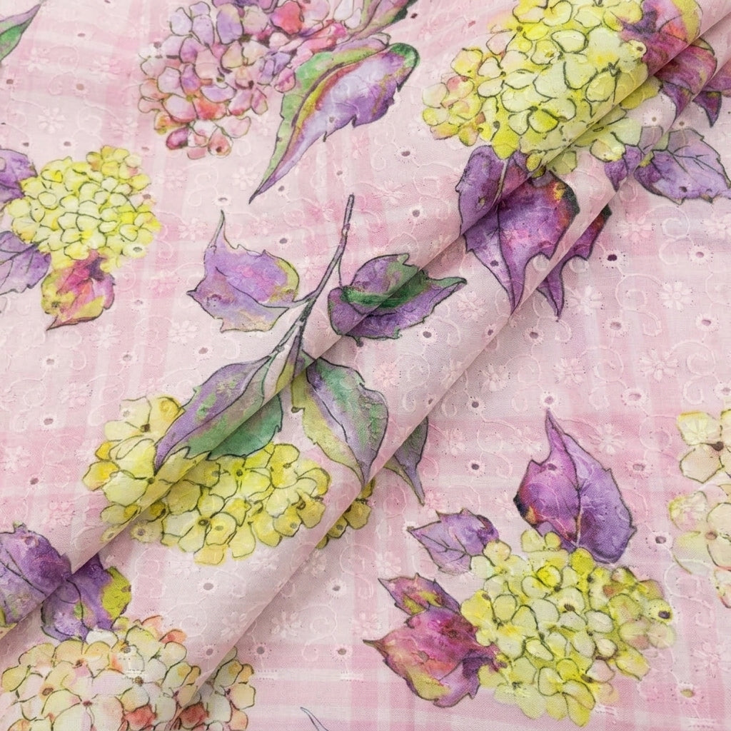 Folded Hakoba Pink Hakoba Cotton Fabric