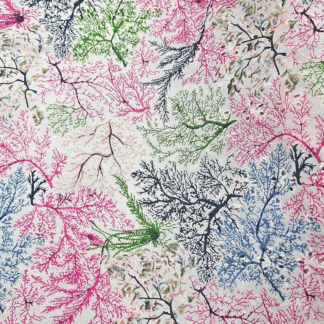 Hakoba Cotton Fabric - EC9981 - Flat fabric
