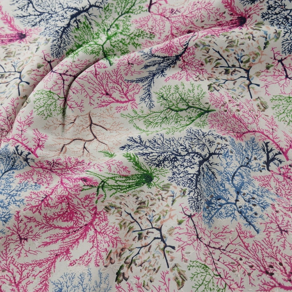 Swirled Hakoba Pink Hakoba Cotton Fabric