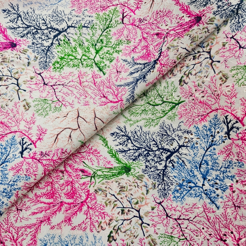 Folded Hakoba Pink Hakoba Cotton Fabric