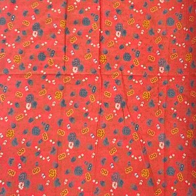 Red Floral Bizzy Lizzy Fabric - EL00063 - EL00063 - Flat fabric