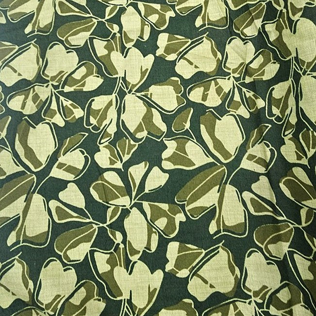 Green Floral Bizzy Lizzy Fabric - EL00067 - EL00067 - Flat fabric