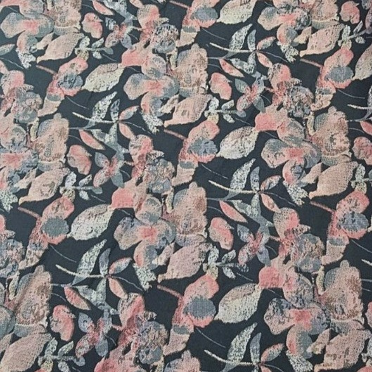 Black Floral Bizzy Lizzy Fabric - EL00072 - EL00072 - Flat fabric