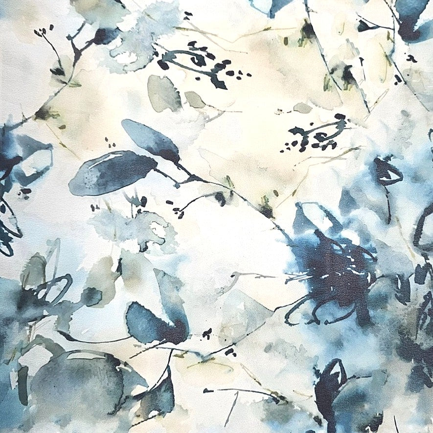 Cream Floral Georgette Fabric - EL00157 - EL00157 - Flat fabric