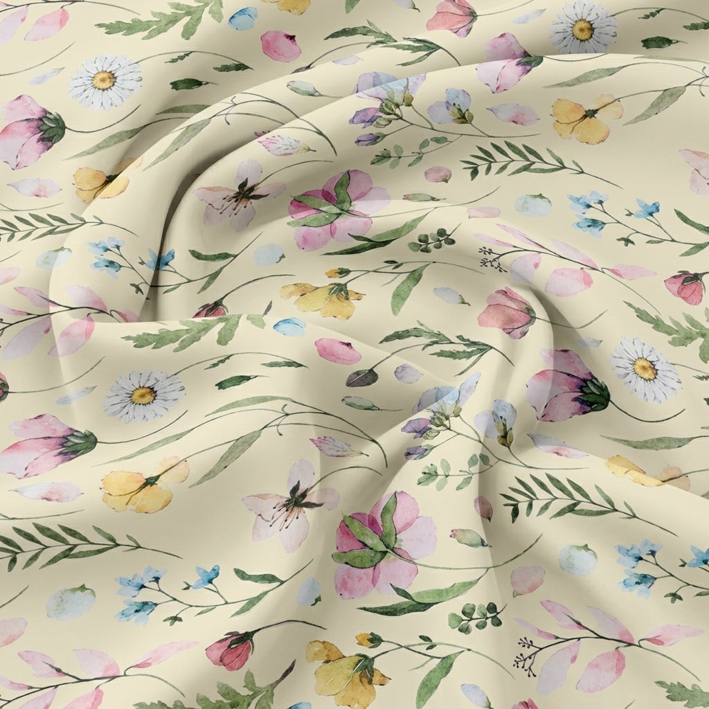 Swirled Floral Sandal Floral Georgette Fabric