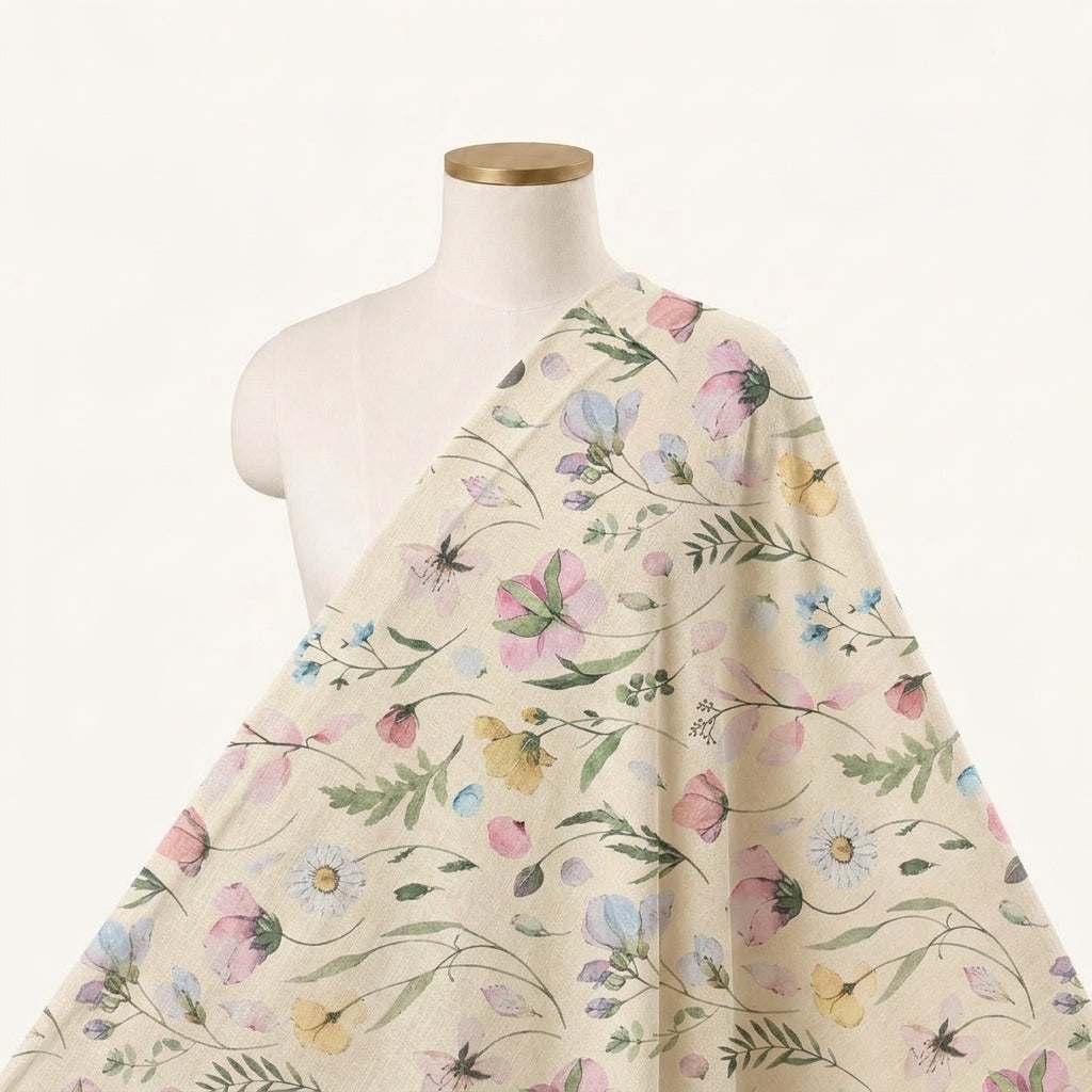 Floral Sandal Floral Georgette Fabric Draped as a saree