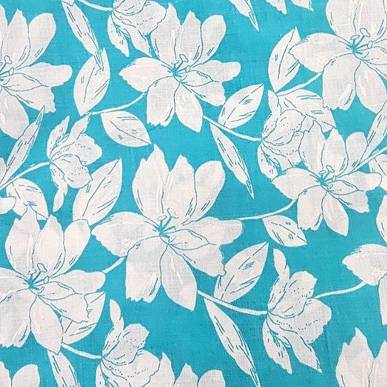 Floral Cotton Fabric - EL00300 - Flat fabric