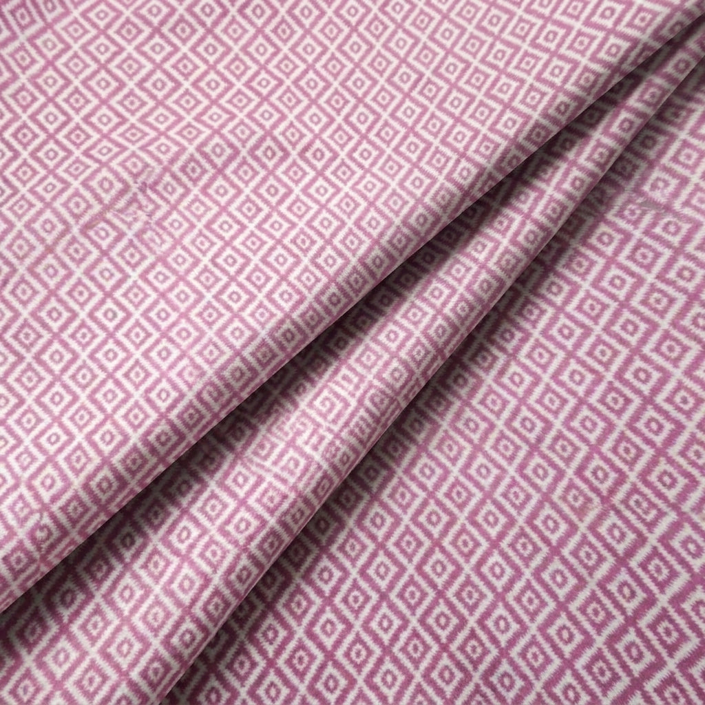 Folded Printed Pink Printed Cotton Fabric