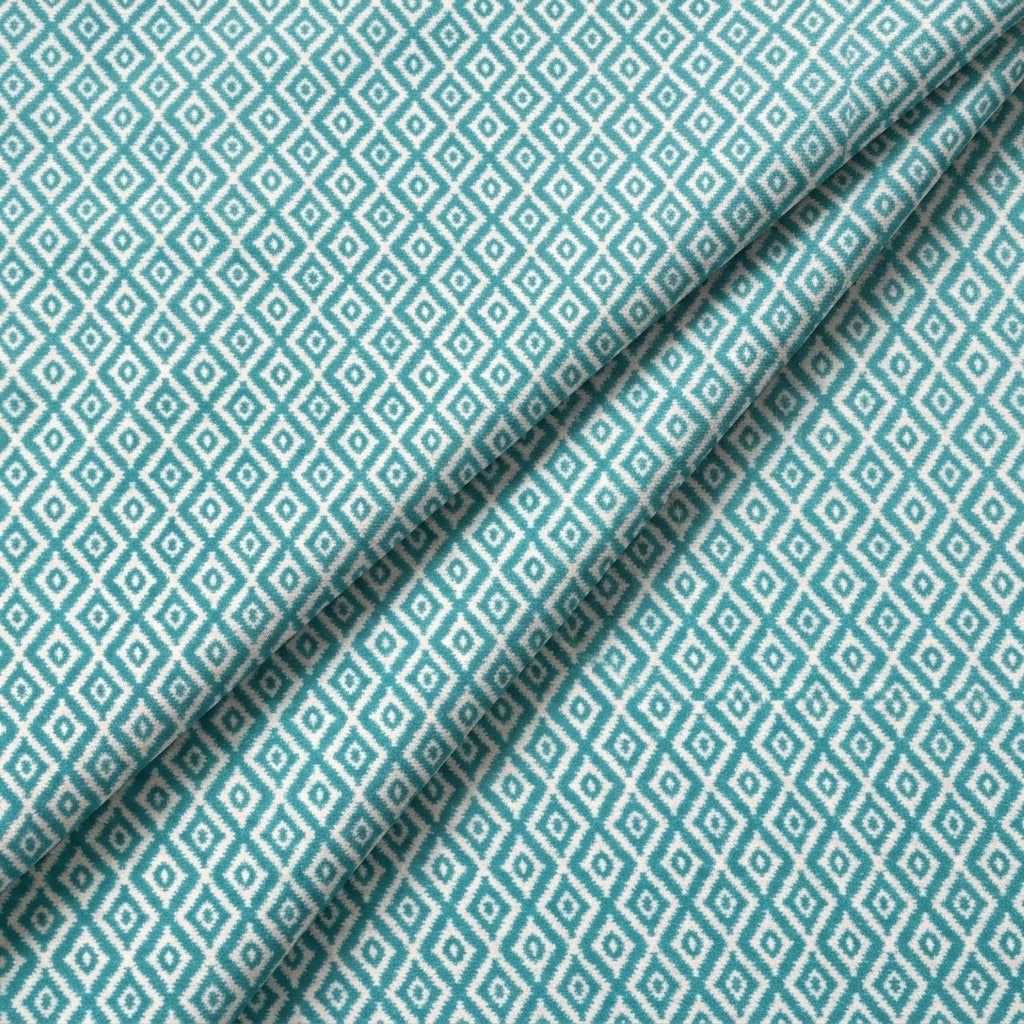 Folded Chevron Blue Chevron Cotton Fabric