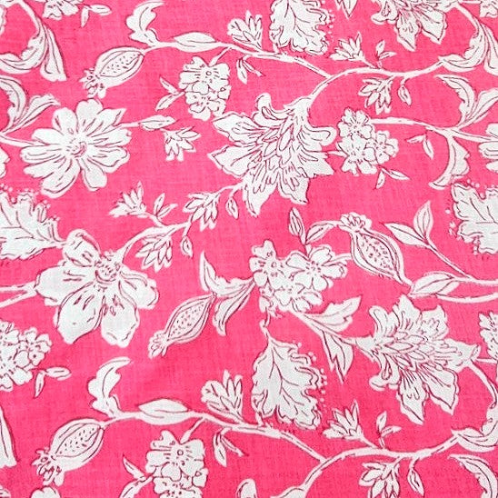 Floral Cotton Fabric - EL00311 - Flat fabric