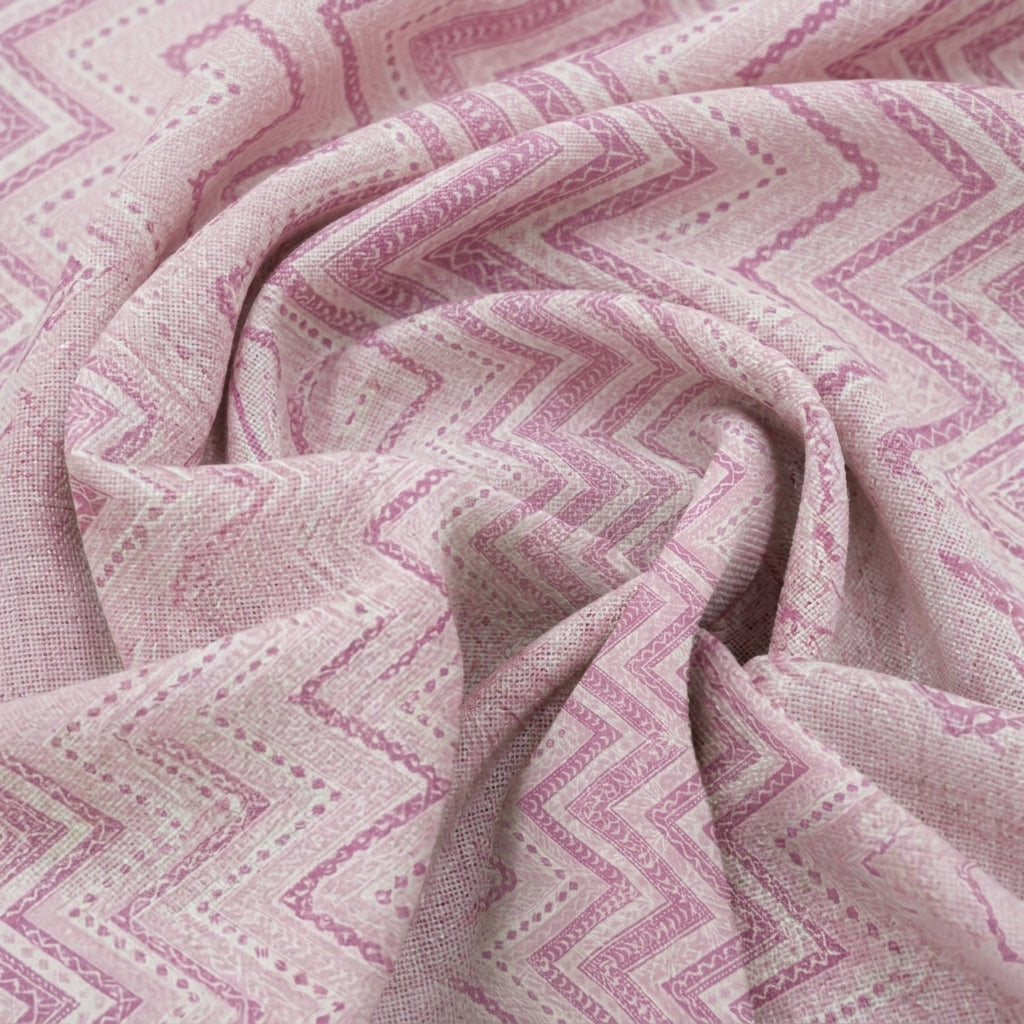 Swirled Chevron Violet Chevron Cotton Fabric