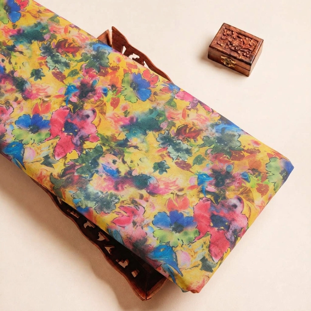 Yellow Floral Tissue Fabric - EM00277 - EM00277 - tray_3