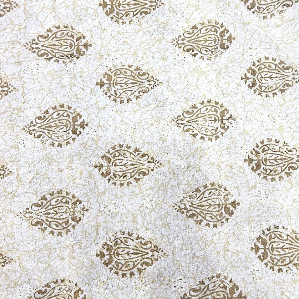 Yellow Cream Embroidery Embroidery Fabric, laid flat