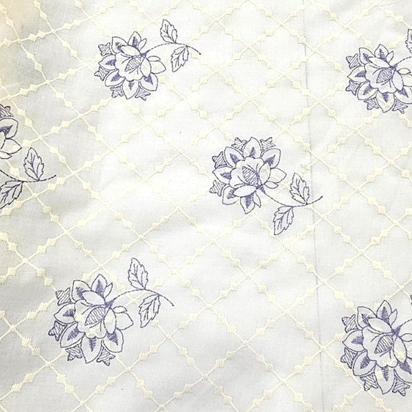 Embroidery Cotton Fabric - EY00033 - Flat fabric