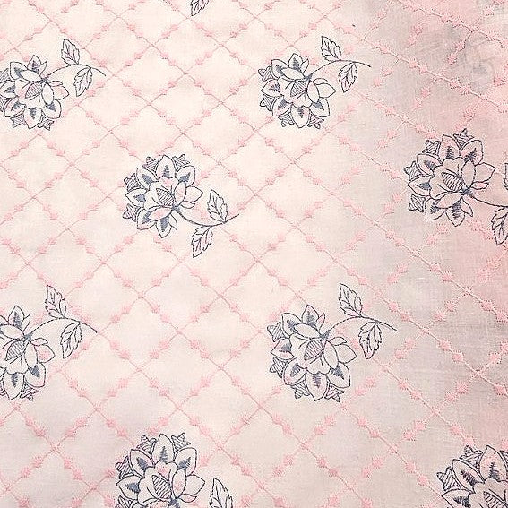 Embroidery Cotton Fabric - EY00034 - Flat fabric