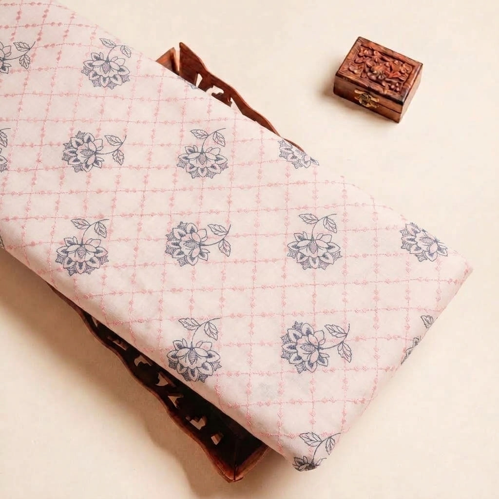 Embroidery Cotton Fabric - EY00034 - tray_4