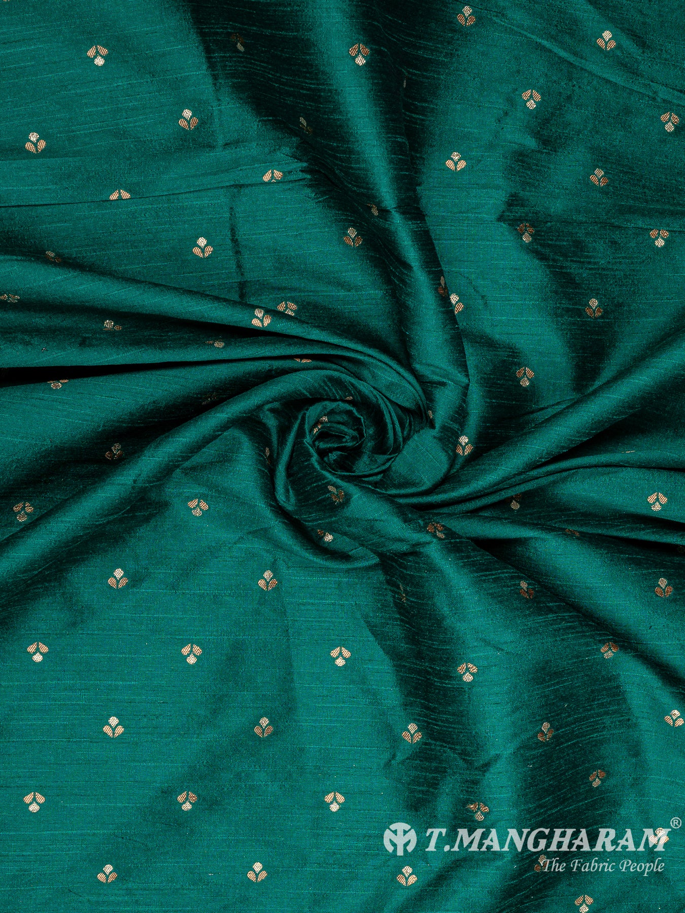 Green Semi Banaras Fabric - EC10092 view-1