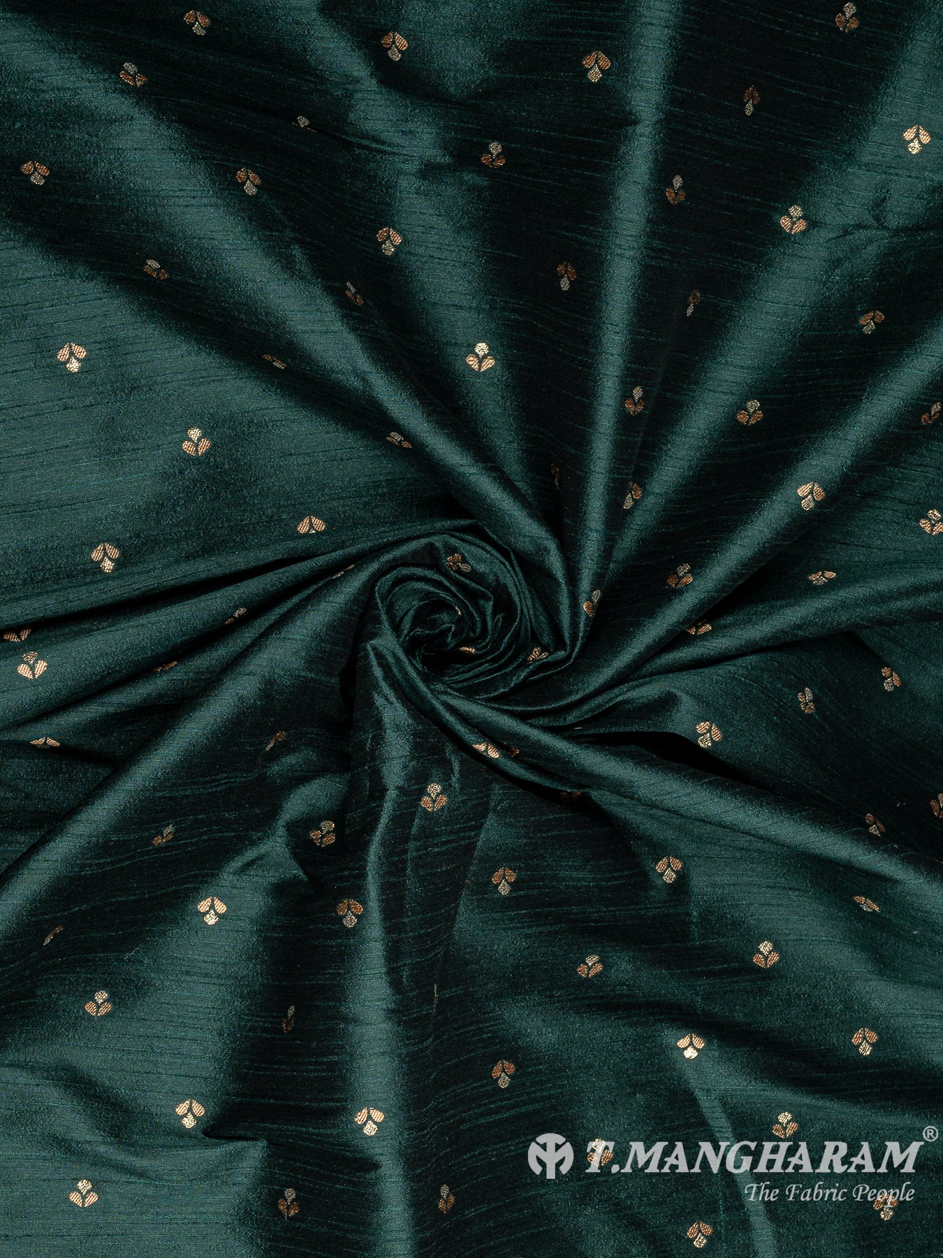 Green Semi Banaras Fabric - EC10127 view-1