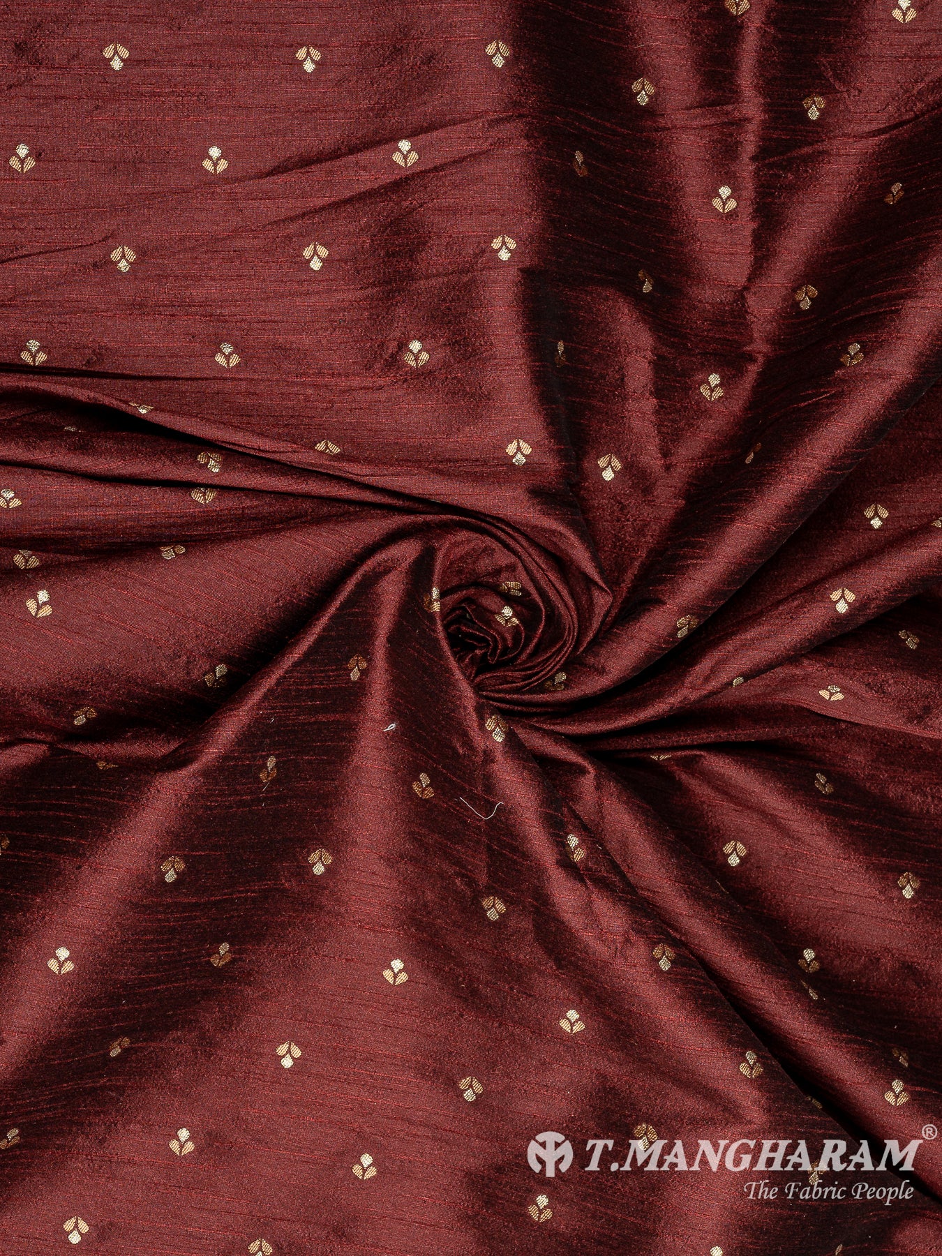 Brown Semi Banaras Fabric - EC10093 view-1