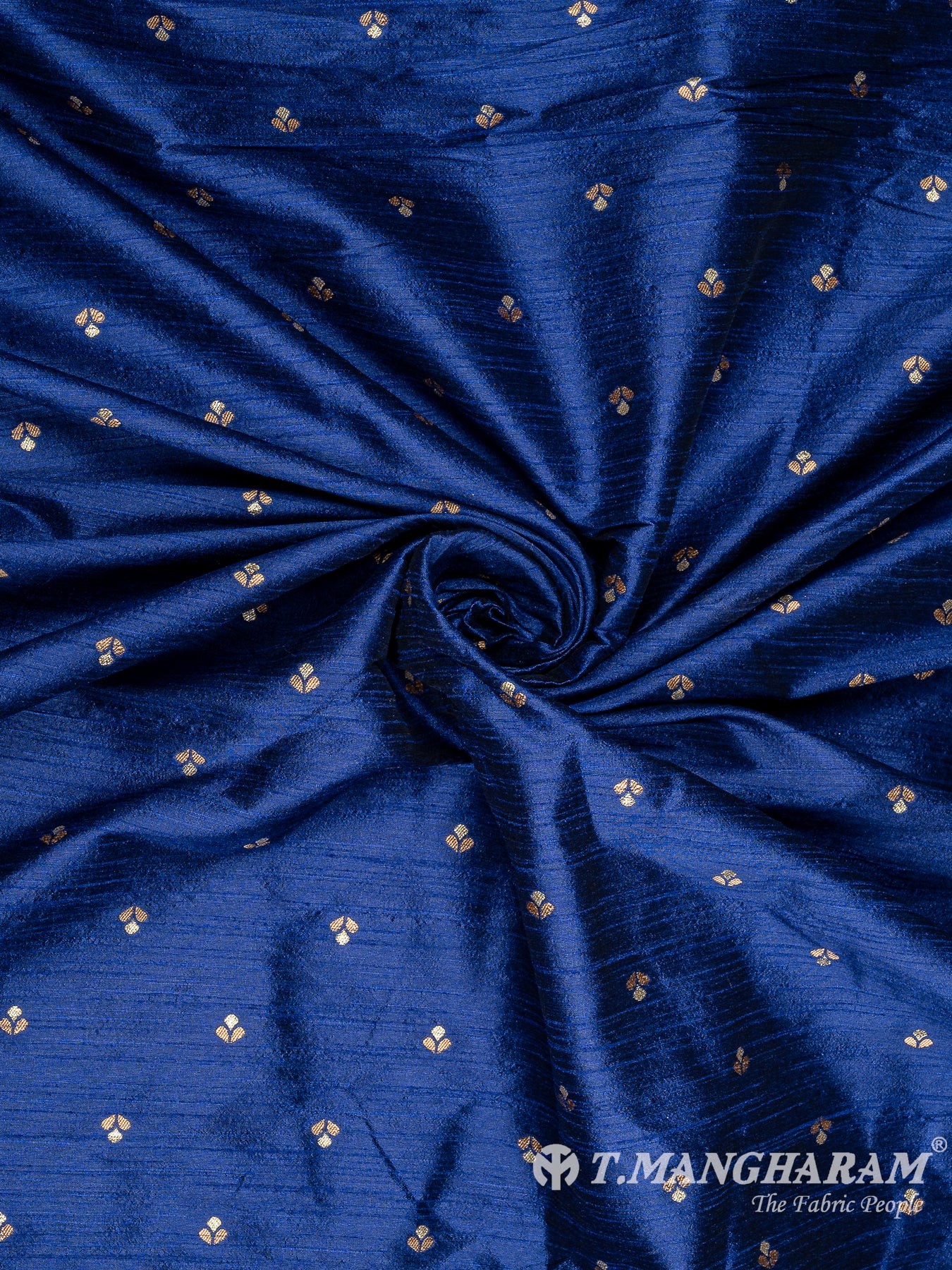 Blue Semi Banaras Fabric - EC10090 view-1