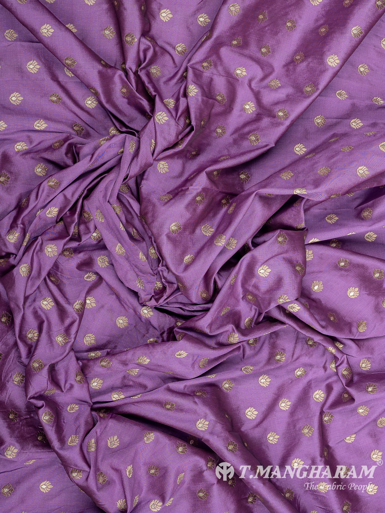 Violet Semi Banaras Fabric - EC10108 view-4