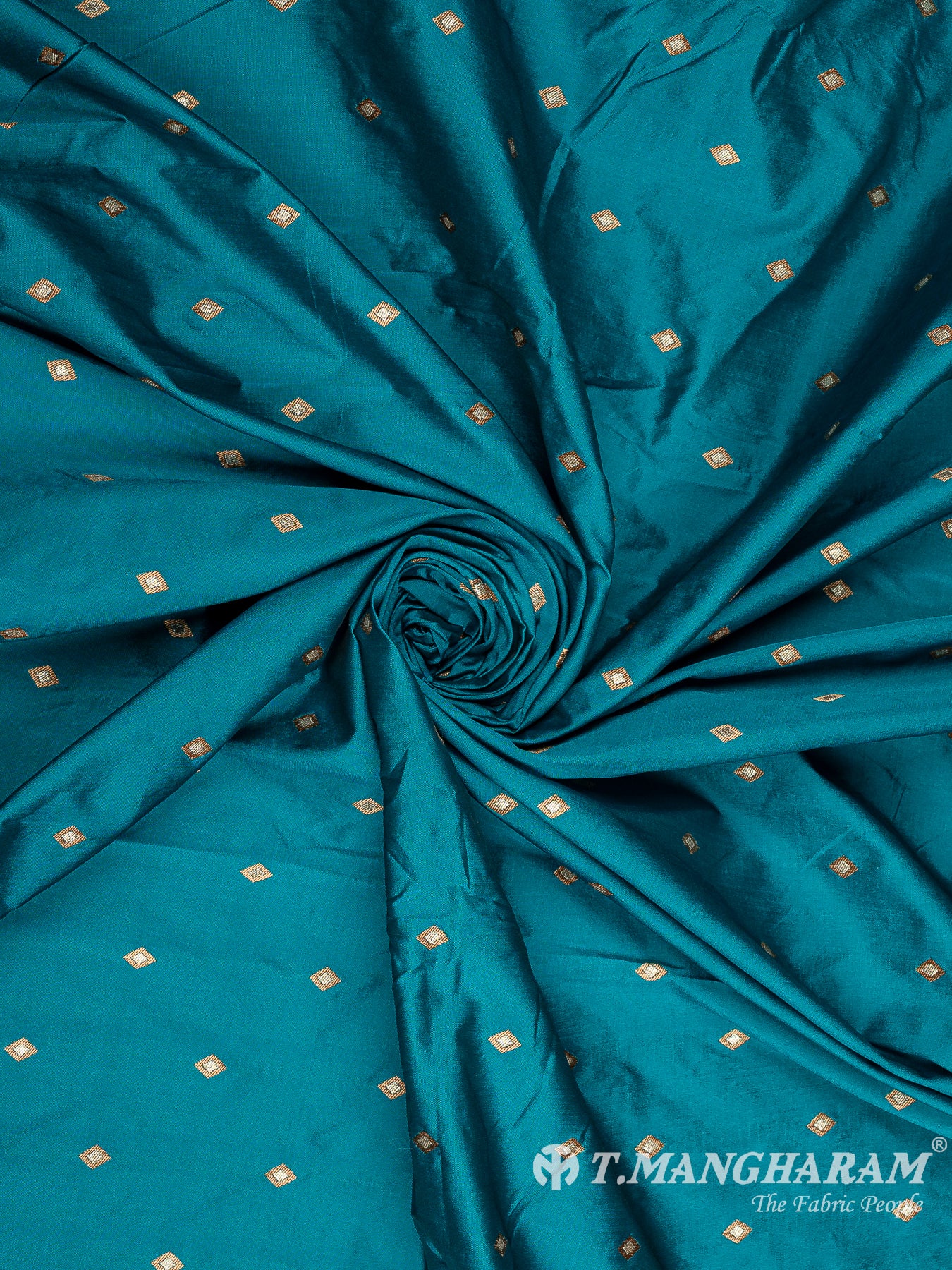 Blue Semi Banaras Fabric - EC10085 view-1