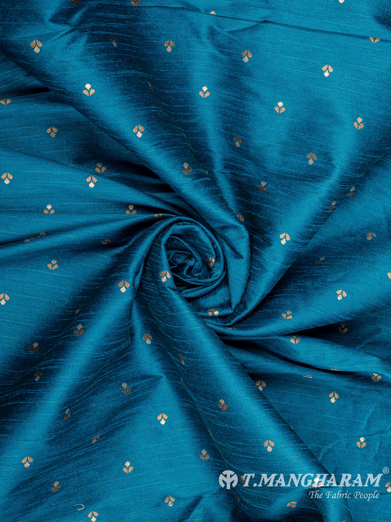 Blue Semi Banaras Fabric - EC10091 view-1